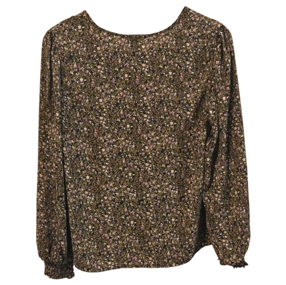 Cabi Chorus Green Purple Ditsy Field Blouse Size Small #4161 - Picture 2 of 6